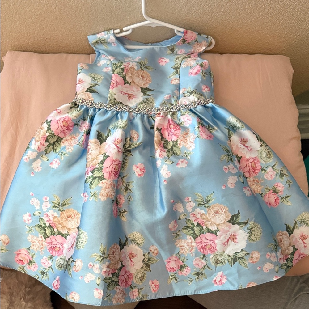 Floral Blue Kids Dress